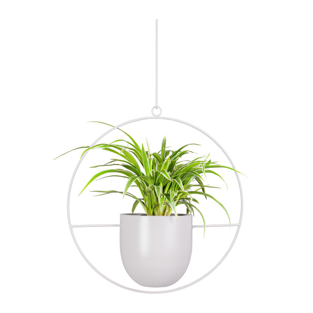 QUVIO Hangende bloempot rond – metaal – 2959217 large