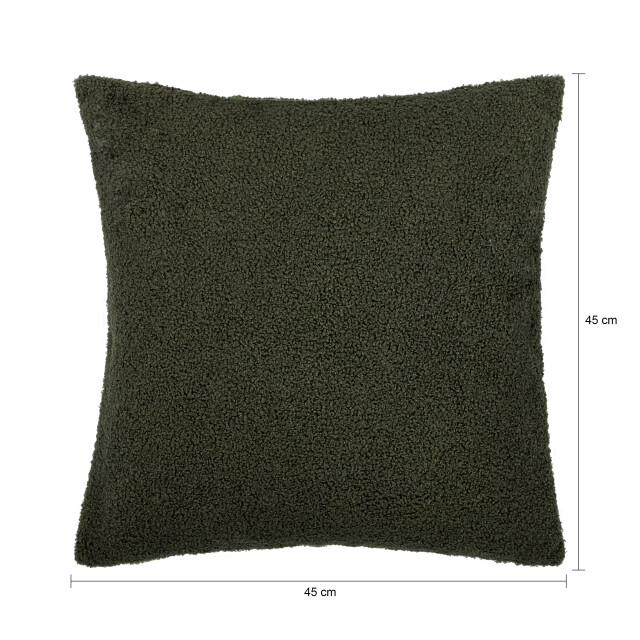 QUVIO Sierkussenhoes teddy 45x45cm – donker groen 2959219 large