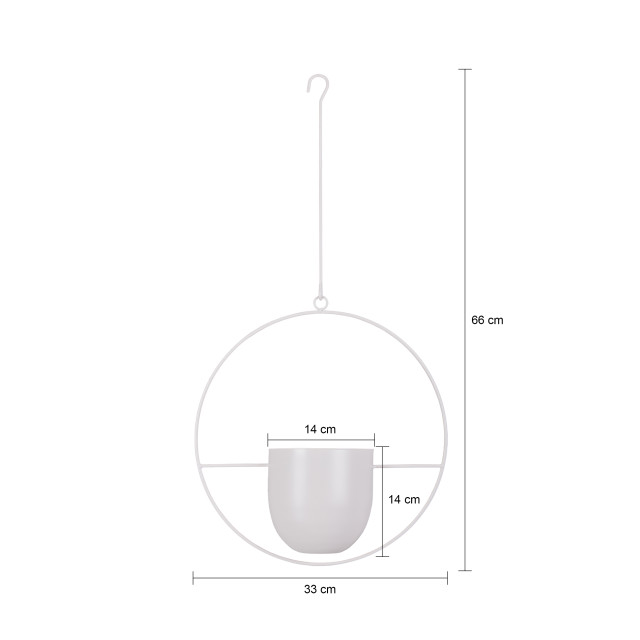 QUVIO Hangende bloempot rond – metaal – 2959217 large