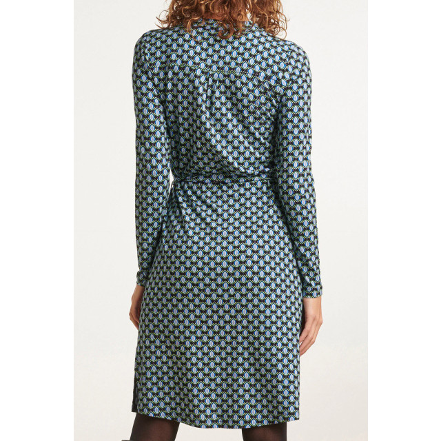 Smashed Lemon 23649 dames jurk met zwart en blauw geometrisch retro 23649-999-625 large