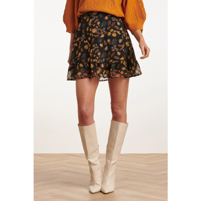 Smashed Lemon 23709-999-240 rok met bloemenprint in bruin-mosterd 23709-999-240 large