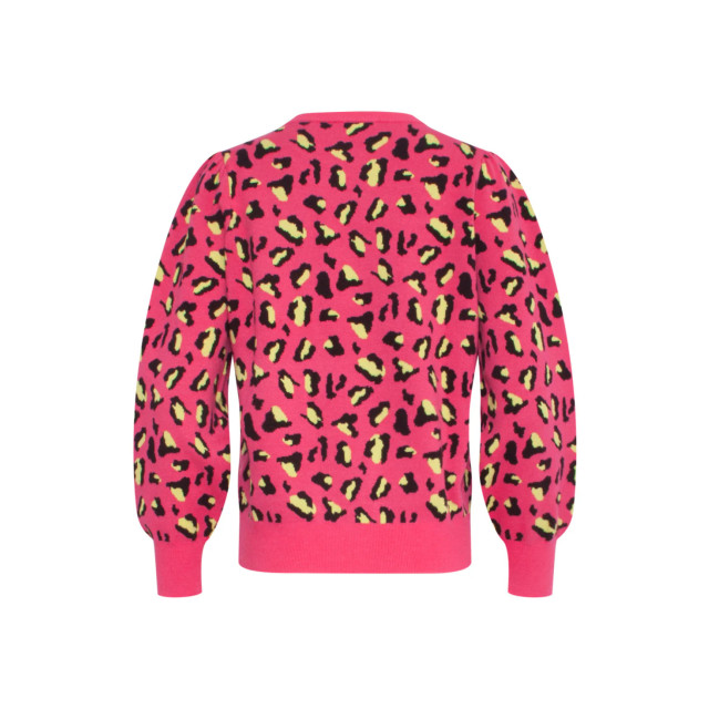 Smashed Lemon 23835 dierenprint top in roze met ronde hals 23835-445-999 large