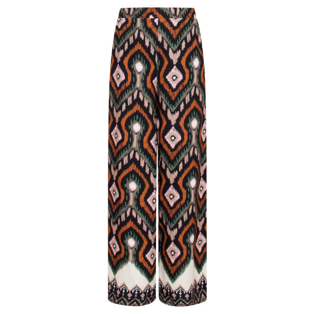 Smashed Lemon 23527 dames rechte wijde broek met opvallende tribal 23527-999-998 large