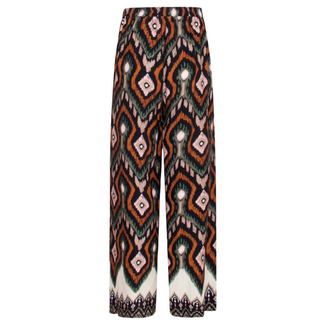 Smashed Lemon 23527 dames rechte wijde broek met opvallende tribal 23527-999-998 large