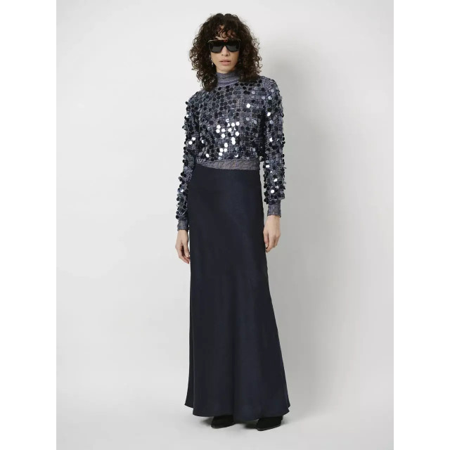 Dante 6 D6 ywa creased satin maxi skirt D6 Ywa Creased Satin Maxi Skirt/569 Nocturnal Blue large