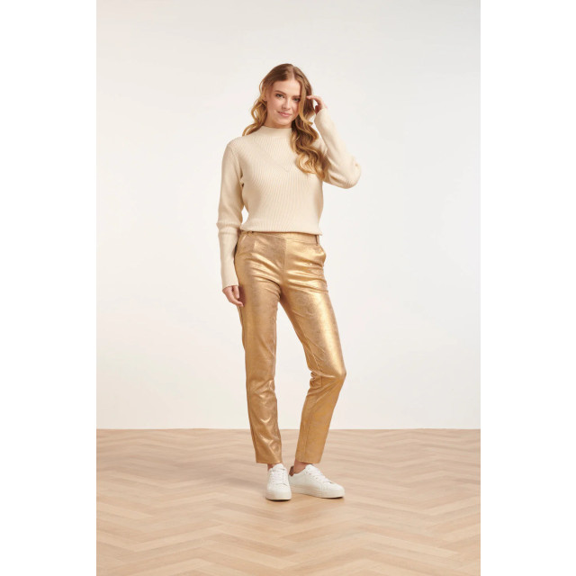 Smashed Lemon 24734 goud suedine broek 24734-025-XXL large