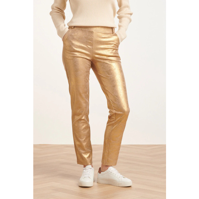 Smashed Lemon 24734 goud suedine broek 24734-025-XXL large