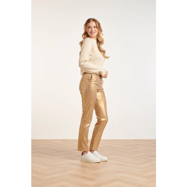 Smashed Lemon 24734 goud suedine broek 24734-025-XXL large