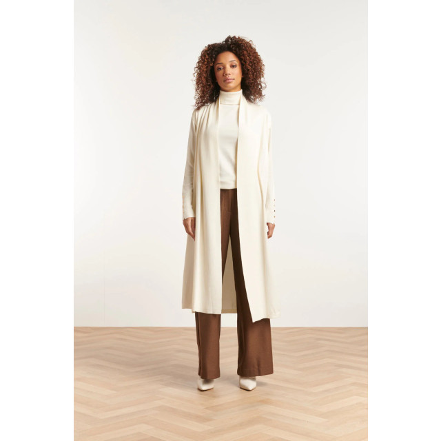 Smashed Lemon 23601 stijlvolle mouwloze cardigan in offwhite 23601-000-3XL large