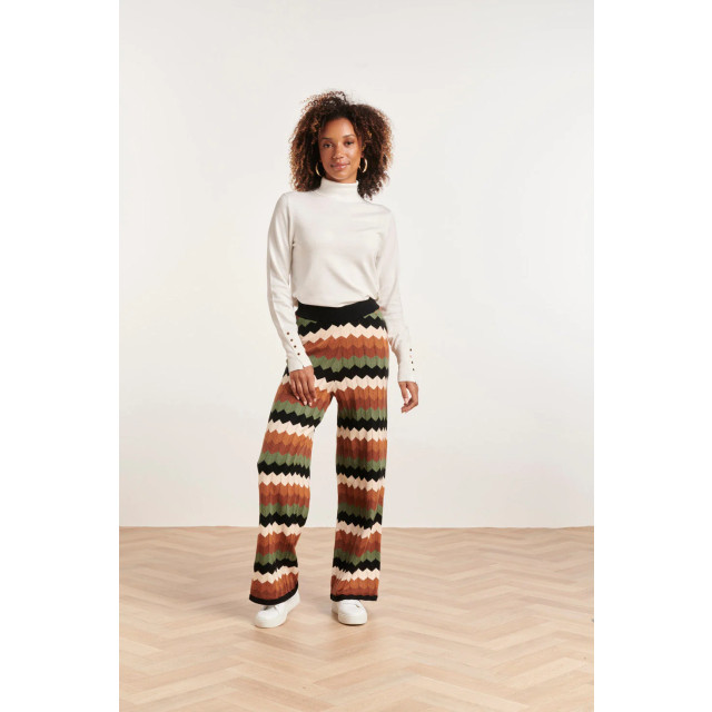 Smashed Lemon 23685 retro gebreide grafische wijde leggings 23685-998-XL large