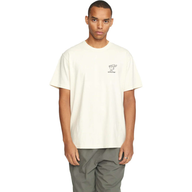 Revolution Printed t-shirt offwhite 1375-WAK-OFFWHITE large