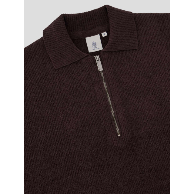 Law of the sea Lapetus chenille half zip polo catawba grape 244509-201 large