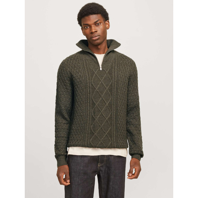 Jack & Jones Jprblunorth knit high neck sn olive night/melange 12261780-176065001 large