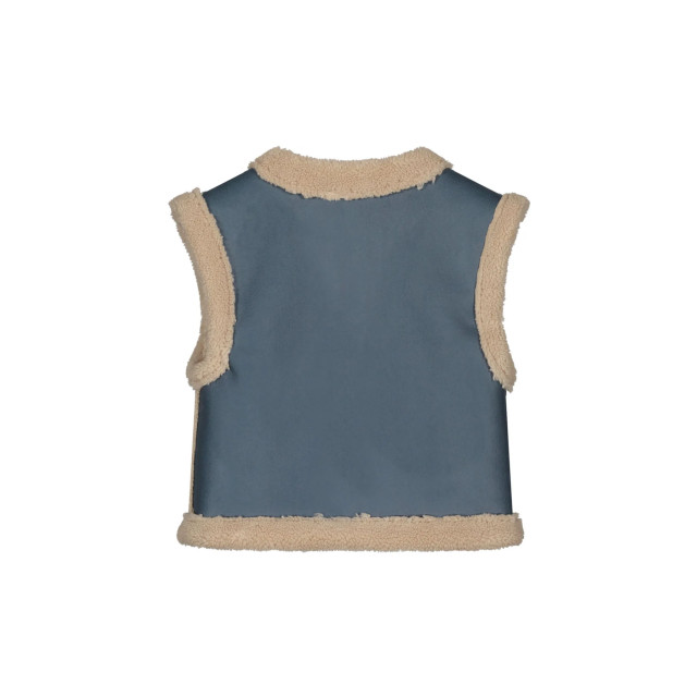 Like Flo Meisjes gilet teddy embroidery dewi blauw F408-5312-199 large