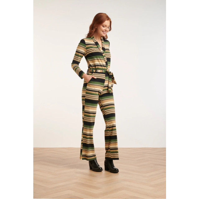 Smashed Lemon 24731 zigzag print travel kwaliteit jumpsuit 24731-720-998 large