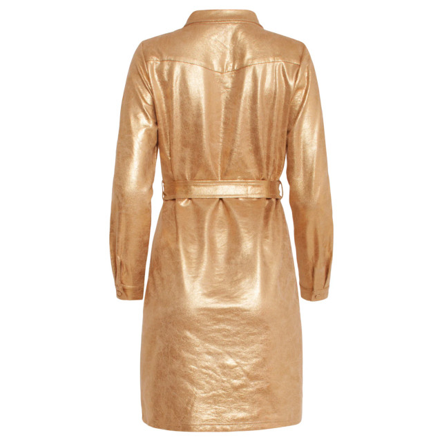 Smashed Lemon 24733 goud gecoate suedine jurk 24733-025-XXL large