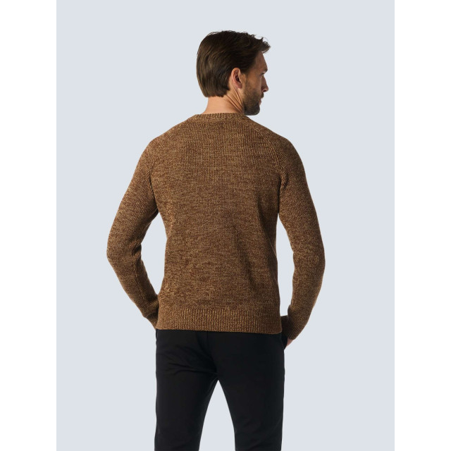 No Excess Pullover crewneck 3 coloured rib brown 25230956-040 large