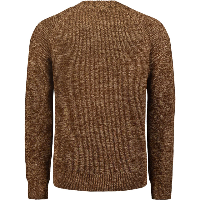 No Excess Pullover crewneck 3 coloured rib brown 25230956-040 large