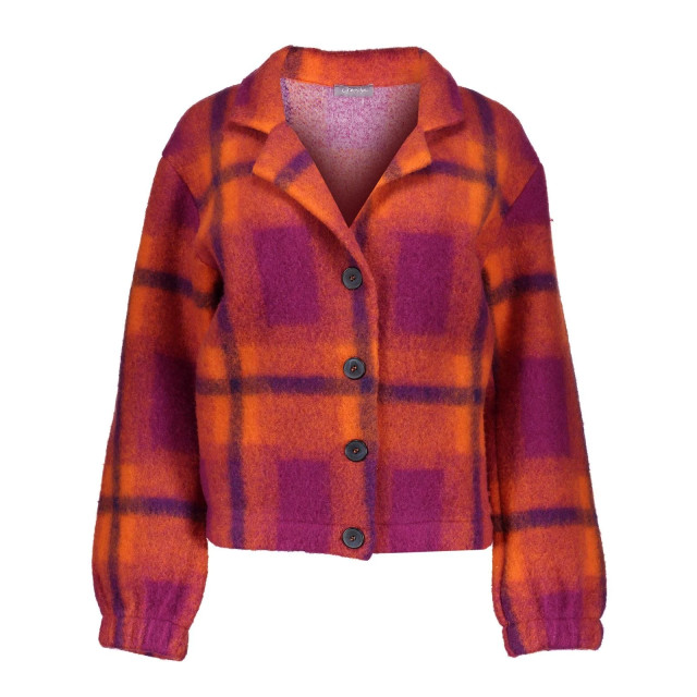 Geisha 45910-70 380 jacket check purple/orange 45910-70 380 large