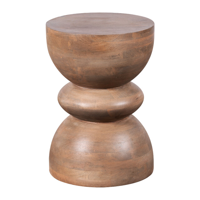 Lewis & Loft Bijzettafel luis gestapeld fsc® mangohout rond ⌀35 mat 2971399 large
