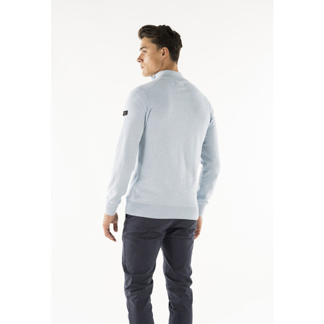 PRESLY & SUN Lewis zip knitted pullover PS-LEWIS-SKY-L large