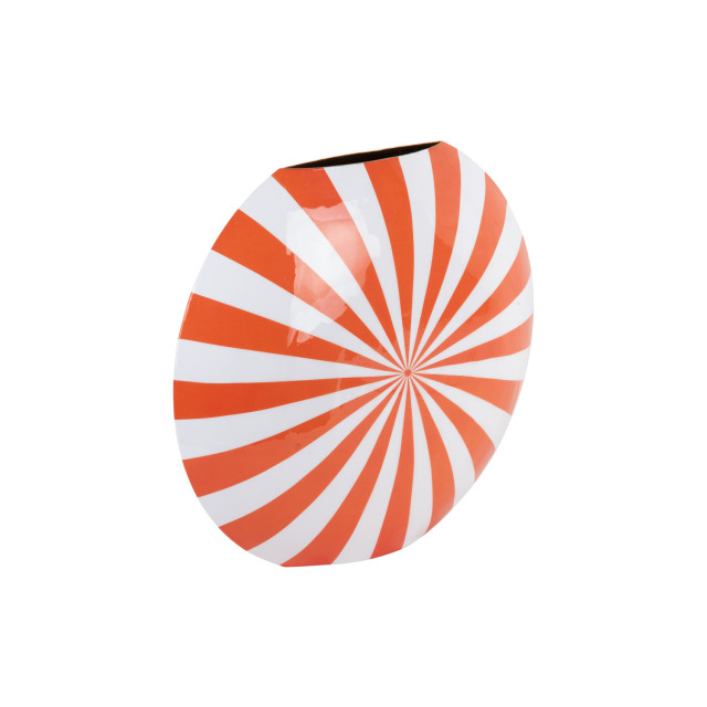 Present Time vaas candy swirl large bright orange & white 2946808 large