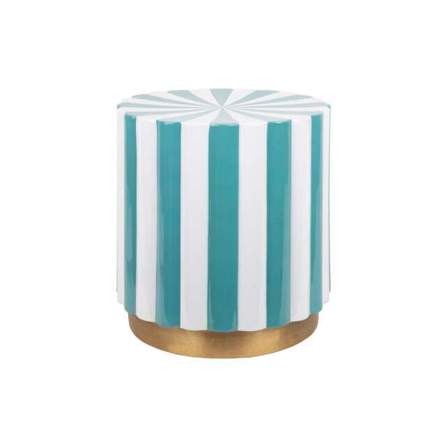 Leitmotiv kruk candy swirl turquoise blue & white 2946656 large
