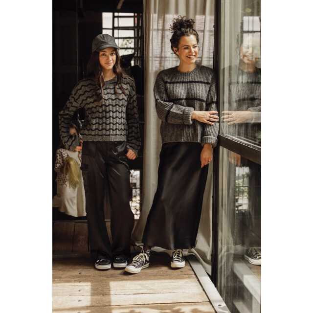 Looxs Revolution Lxs satijnen maxi rok voor dames in de kleur 2432-9779-099 large