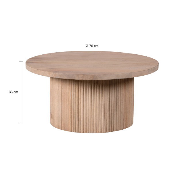 Lewis & Loft Salontafel rond laila – fsc® mangohout – rond ⌀70 – naturel 2974364 large