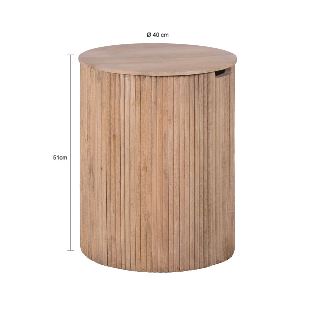Lewis & Loft Bijzettafel lonne fsc® mangohout – rond ⌀40 – naturel 2974371 large