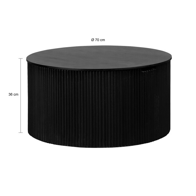 Lewis & Loft Salontafel lonne fsc® mangohout – rond ⌀70 – 2974370 large