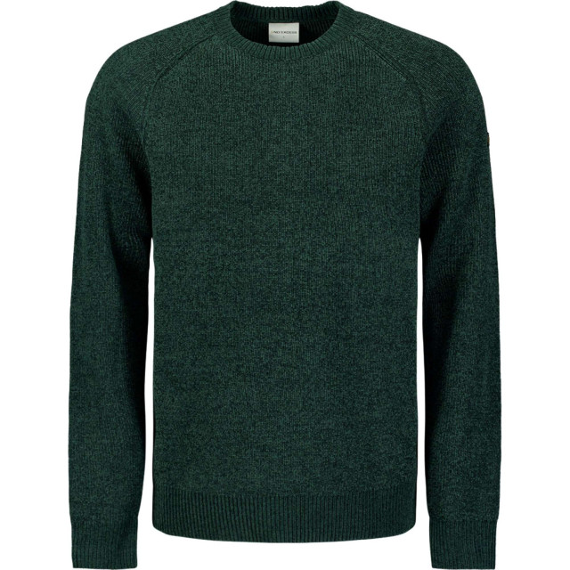 No Excess Pullover crewneck 2 coloured chenil dark green 25210917-052 large