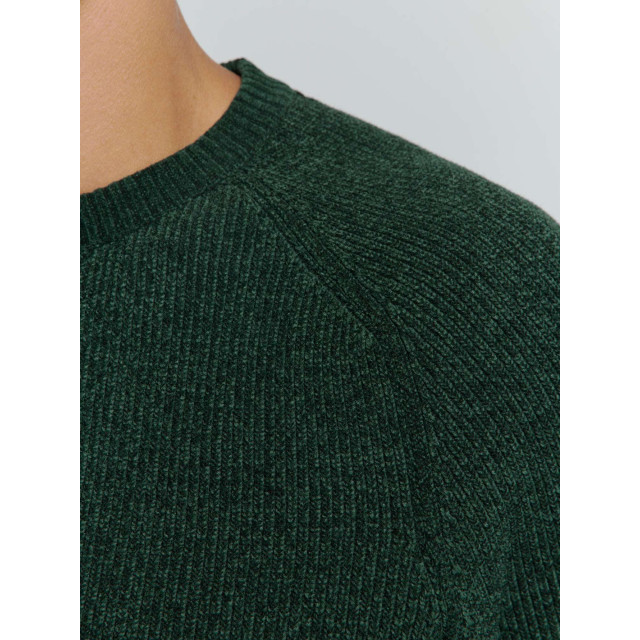 No Excess Pullover crewneck 2 coloured chenil dark green 25210917-052 large