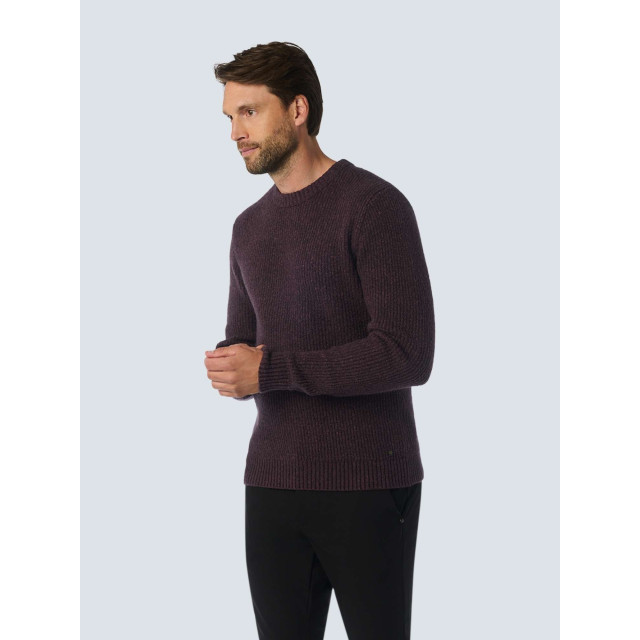 No Excess Pullover crewneck 2 coloured soft s aubergine 25210918-083 large