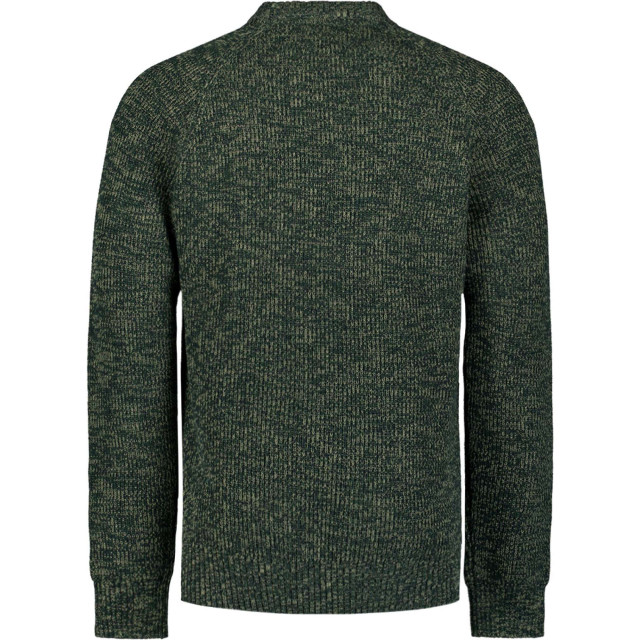 No Excess Pullover crewneck 3 coloured rib dark green 25230956-052 large