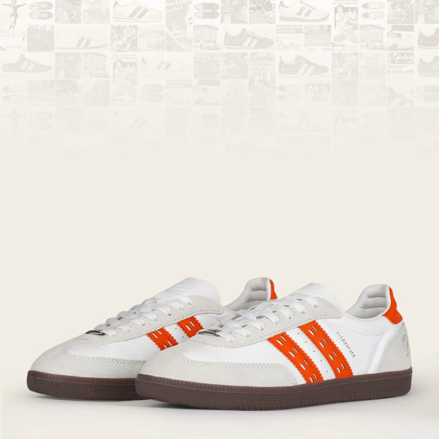 Q1905 Sneaker titanium wit/oranje QM1243549-000-2 large