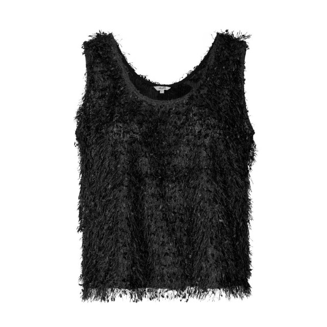 mbyM E fluffy mouwloze top meline Zwarte fluffy mouwloze top Meline  large