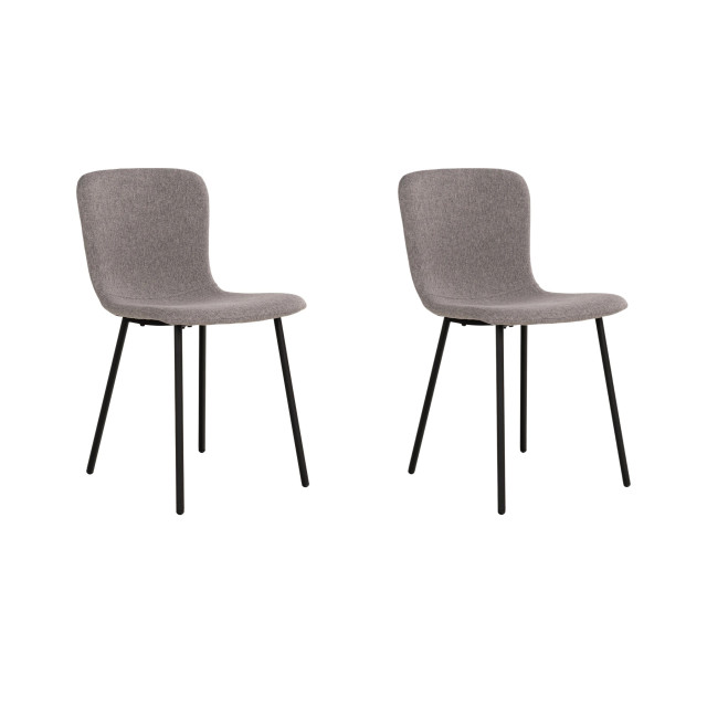 Lewis & Loft Eetkamerstoelen logan polyester staal - set van 2 2974805 large