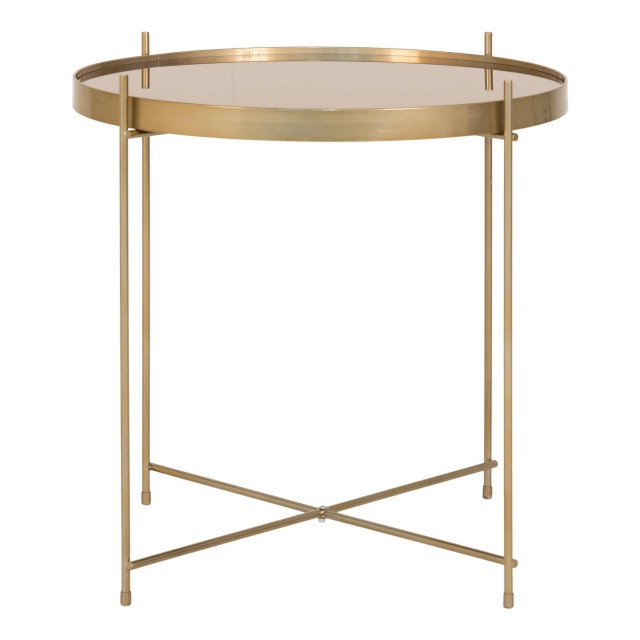 QUVIO Salontafel emma rond staal glas Ø48 cm - 2974829 large