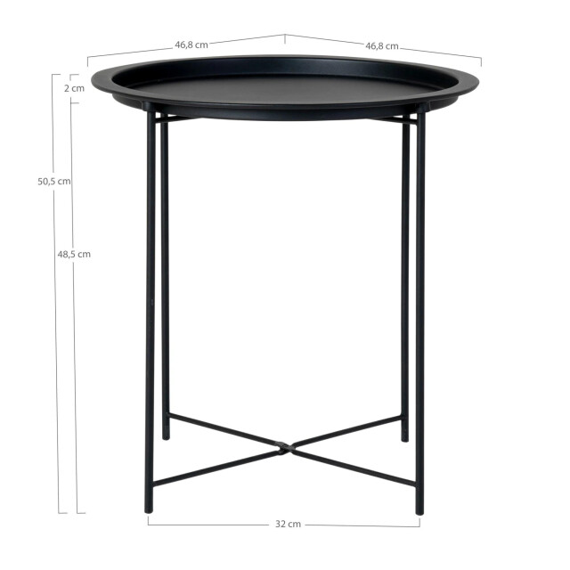 QUVIO Salontafel noah rond staal Ø47cm - 2974838 large