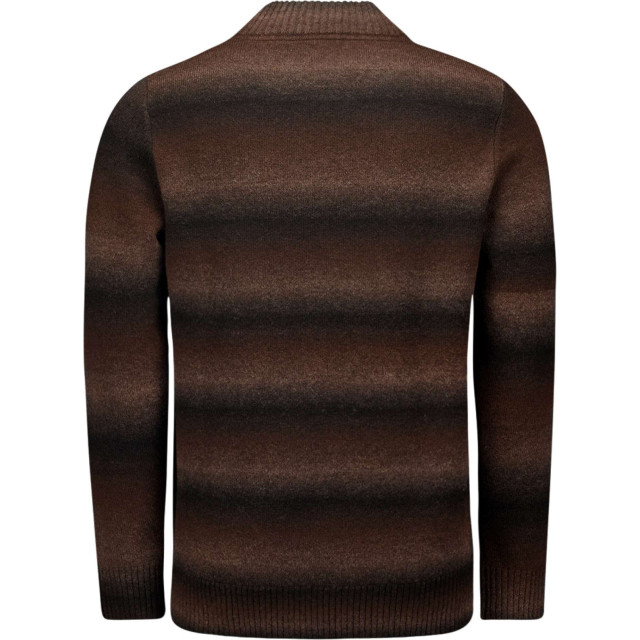 No Excess Pullover crewneck degrade stripes w brown 25210941-040 large