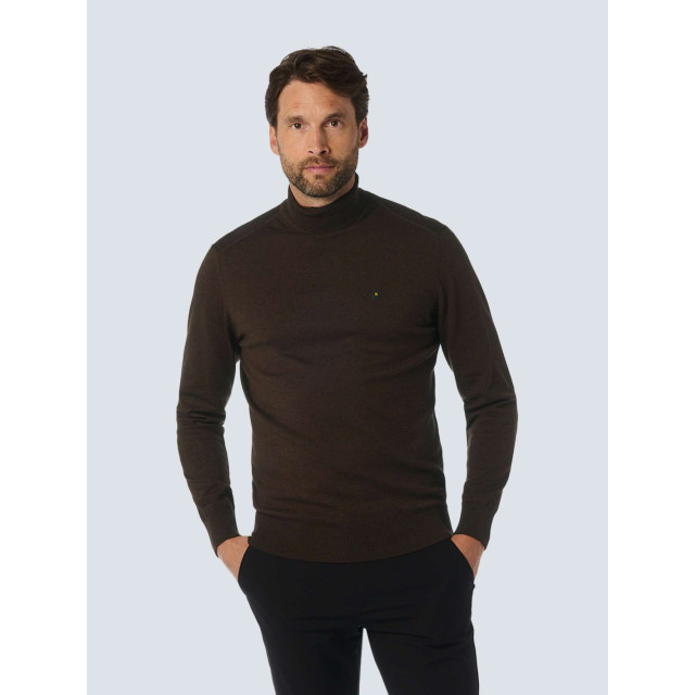 No Excess Pullover rollneck 2 coloured melang brown 25210982-040 large