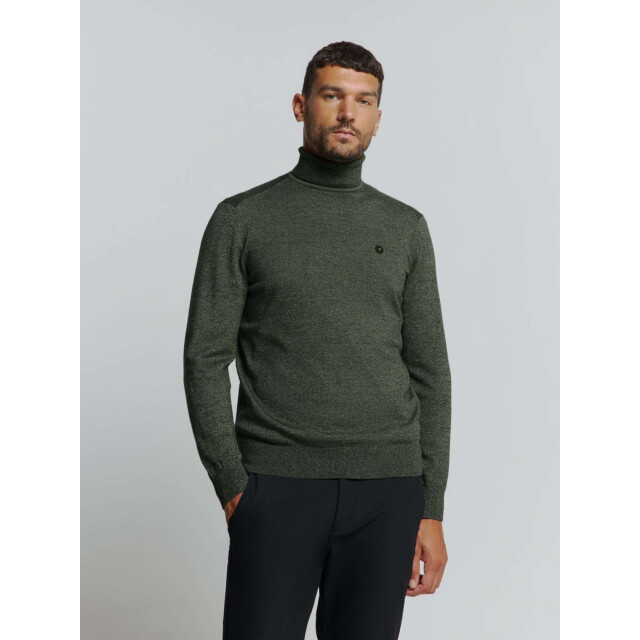 No Excess Pullover rollneck 2 coloured melang smoke 25210982-049 large