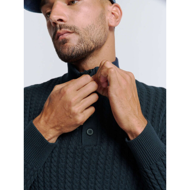 No Excess Pullover half zipper and button sol night 25230962-078 large