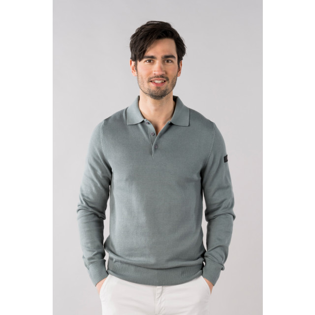 PRESLY & SUN Brad long sleeve knitted polo PS-BRAD-BLG-XXL large