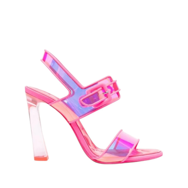 Christian Louboutin Loubi duniss 100 neon fluoro pink strappy high heels Christian Louboutin Loubi Duniss 100 Neon Fluoro Pink Strappy High Heels large