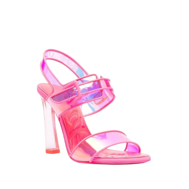 Christian Louboutin Loubi duniss 100 neon fluoro pink strappy high heels Christian Louboutin Loubi Duniss 100 Neon Fluoro Pink Strappy High Heels large