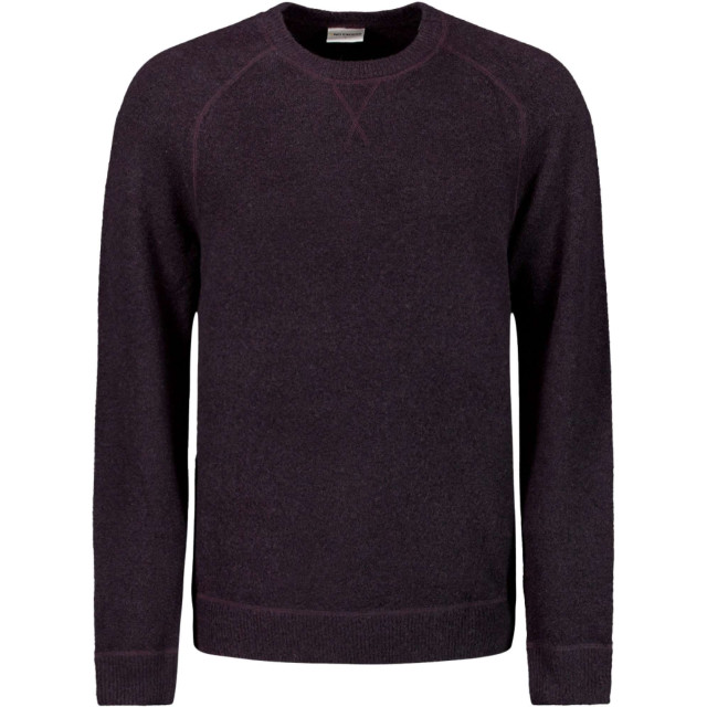 No Excess Pullover crewneck melange with wool aubergine 25210922-083 large