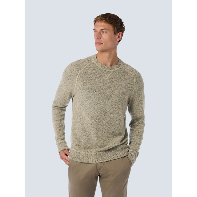 No Excess Pullover crewneck melange with wool cement 25210922-122 large