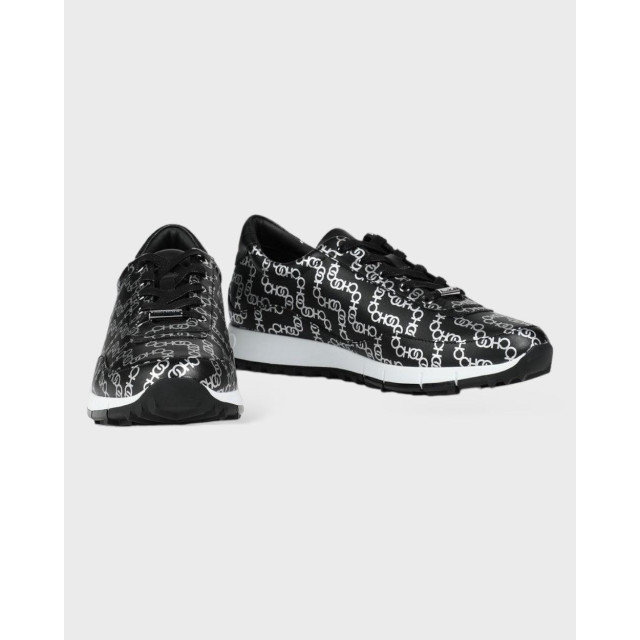 Jimmy Choo / zilver leren sneakers Jimmy Choo Zwart / Zilver Leren Sneakers large